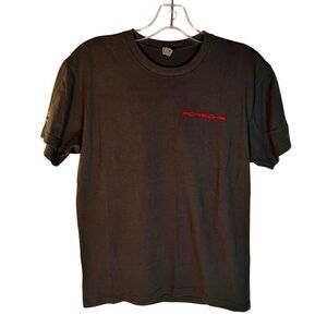 Porsche Macan Black & Red T-Shirt W Front & Back Graphics Size Small